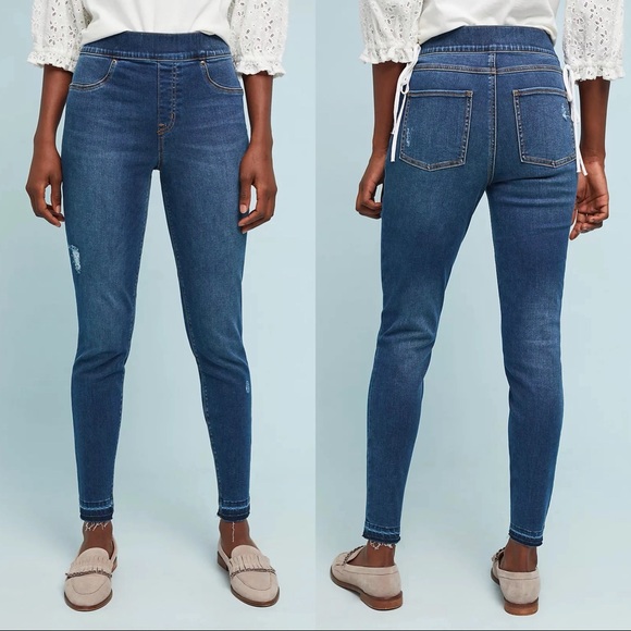 Spanx Distressed High Rise Skinny Jeans - Picture 9 of 16